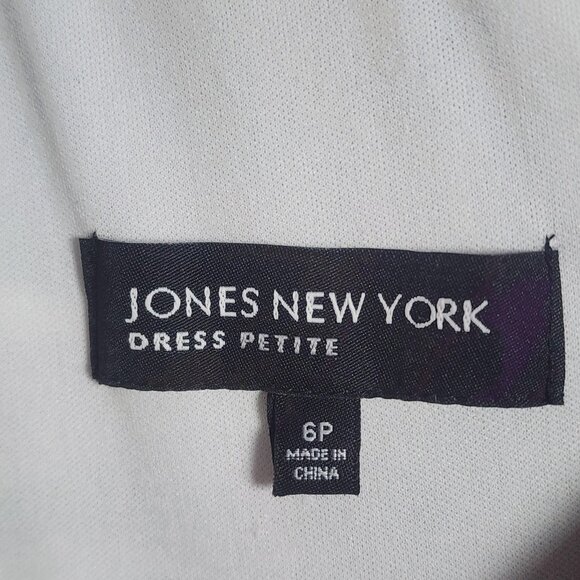 Jones New York Dress Womens 6P Purple Orchid Multi Sheath Sleeveless Ruched - Picture 5 of 14